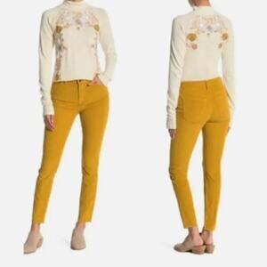 Free People We the Free Mustard Corduroy Skinny Jeans 31